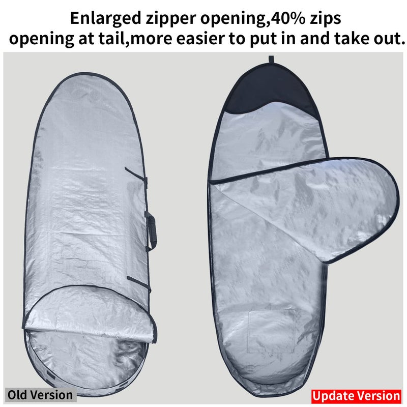UCEDER غطاء لوح ركوب الأمواج من UCEDER وحقيبة لوح ركوب الأمواج للسفر في الهواء الطلق، 5'0 بوصة، 5'10 بوصة، 7'2 بوصة، 8'0 بوصة، 8'5 بوصة، 9'0 بوصة، 9'10 بوصة، حقيبة لوح ركوب الأمواج، أقصى حماية للوحة ركوب الأمواج الخاصة بك (9'0 بوصة) - Image 4